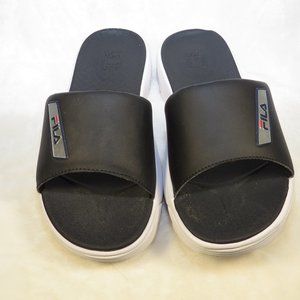 Black Fila Slides